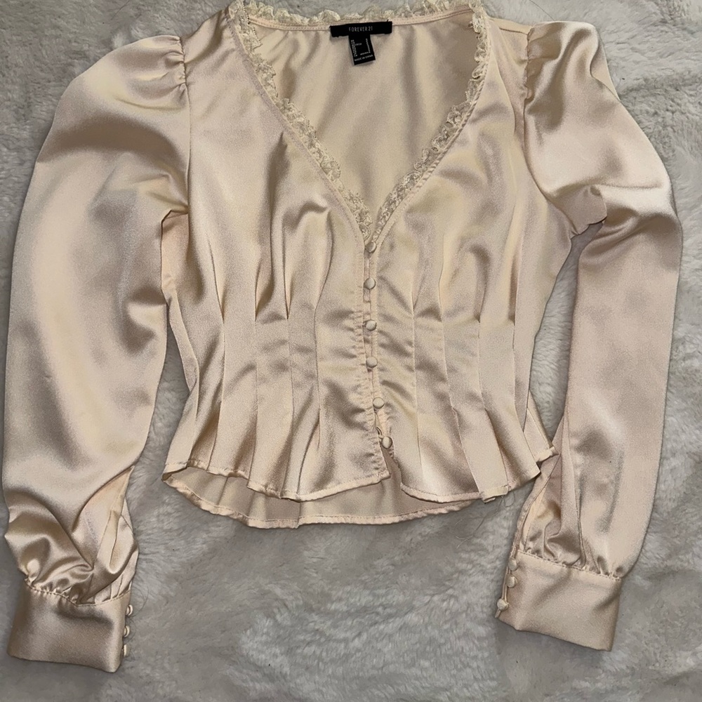 Forever 21 Button Up Blouse Size Small